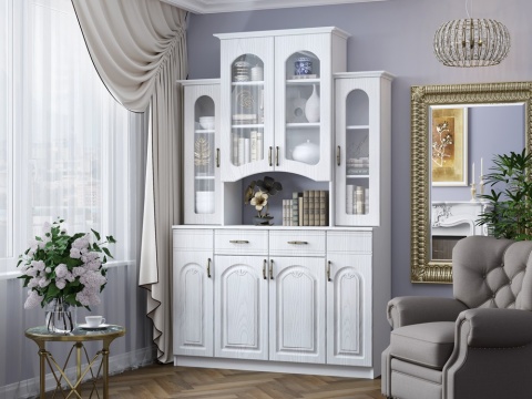 Буфет Модрест МДФ (Ш-1400 х В-2220 х Г-400 мм)/Разные Цвета