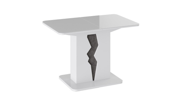 Стол Раздвижной «Шеффилд» исп. 1 Белый Глянец/Камень/ Д-1100/1417 x Ш- 701 мм x В-752 мм